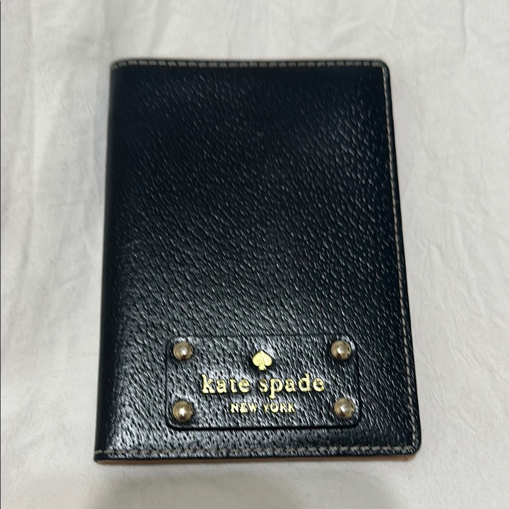 Kate Spade Black Leather Passport Holder